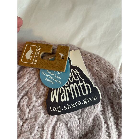 Turtlefur Sky Beanie Recycled Knit Winter Hat Lavender wool blend OS - Picture 5 of 6